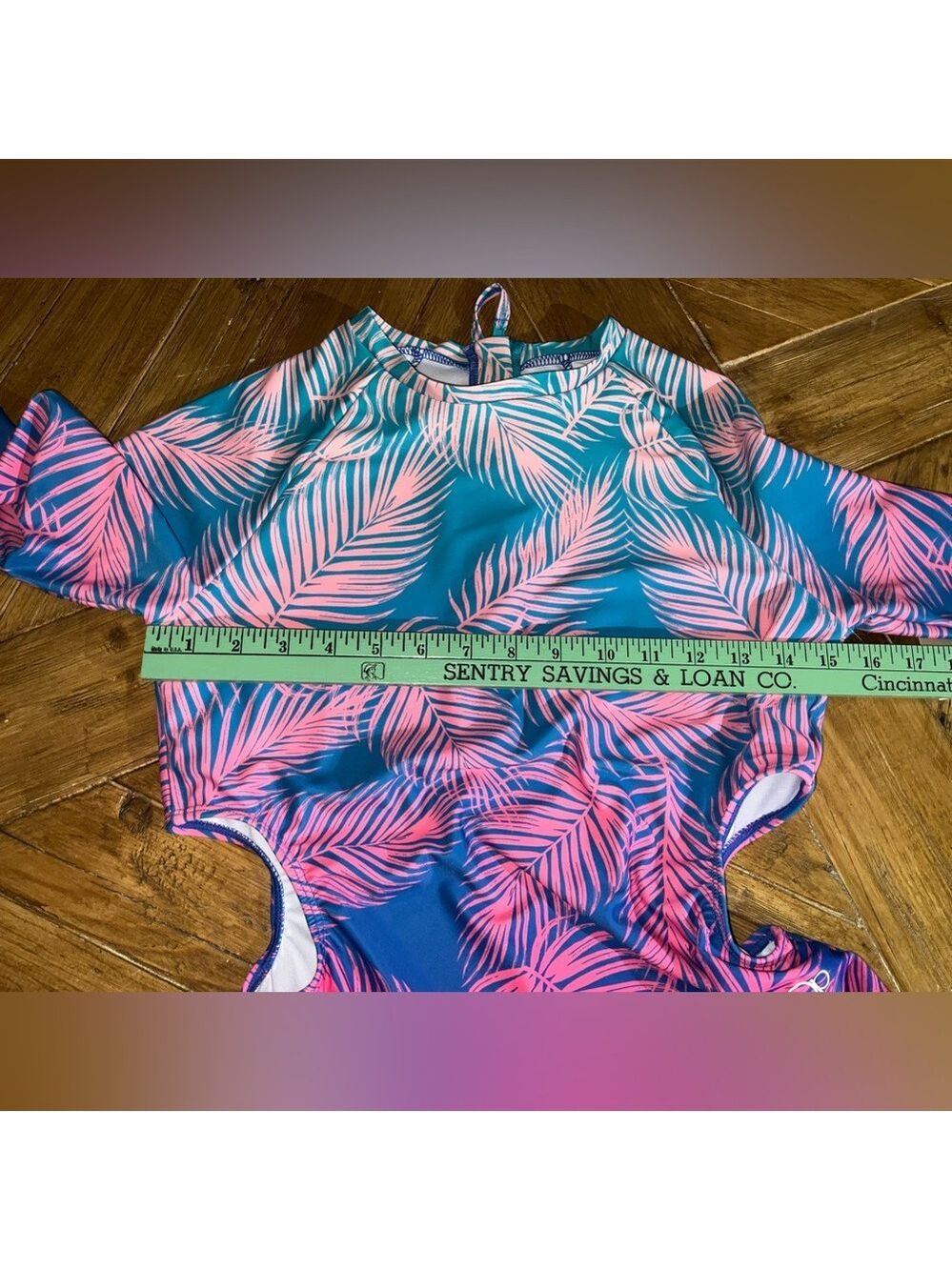 OP Ocean Pacific one piece rash guard with cut out sides - size large - NWT - Picture 8 of 10